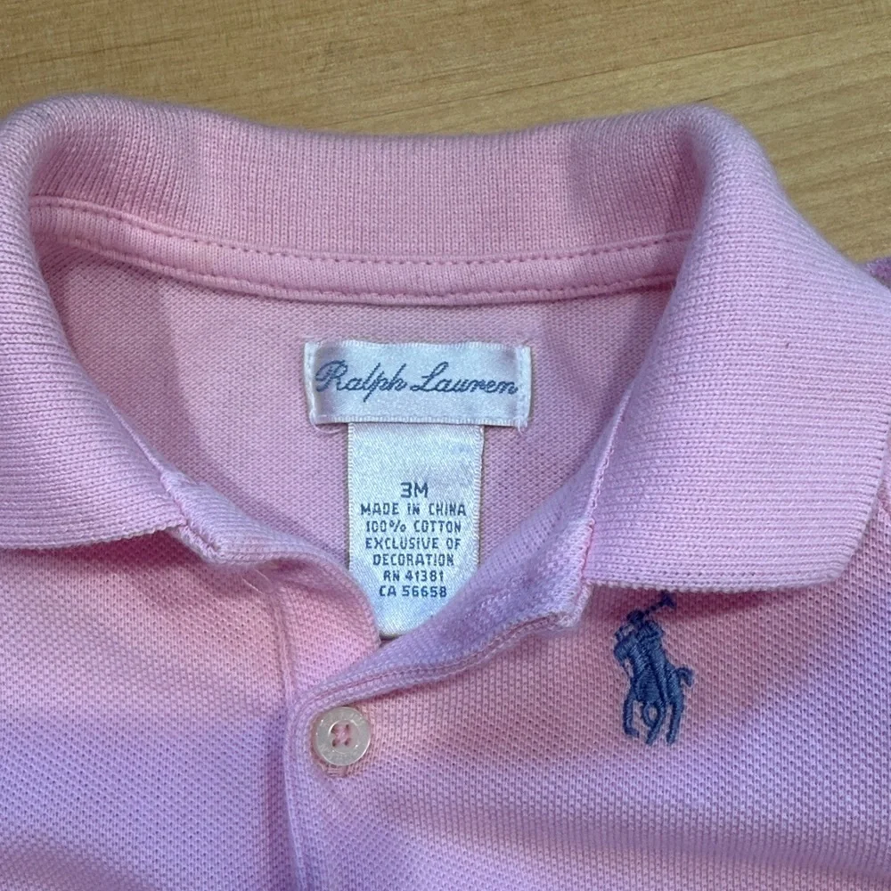 Pink Ralph Lauren Dress with Ruffle Detail Size 3M
